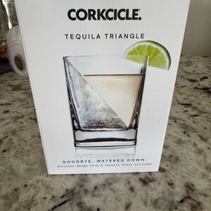 Corkcicle Tequila Triangle Glass - Clear and Silver